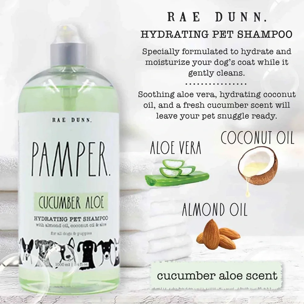 Rae Dunn Pamper Cucumber Aloe Pet Shampoo